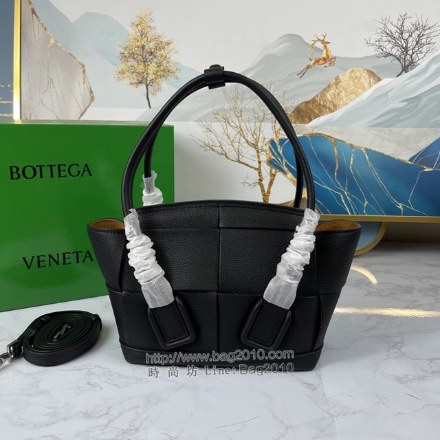 Bottega veneta高端女包 KF008 寶緹嘉荔枝紋黑色arco29 BV經典款mini手拎肩背包  gxz1218